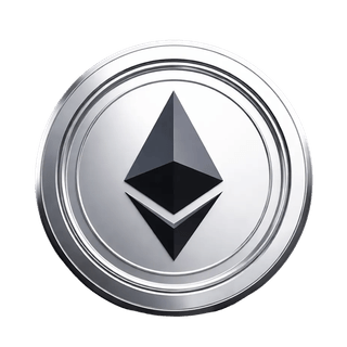 Flytende grafisk element med Ethereum ETH kryptovaluta-mynt