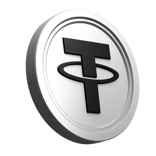 Tether USDT-ikonet i tillitsområdet på handelsplattformen